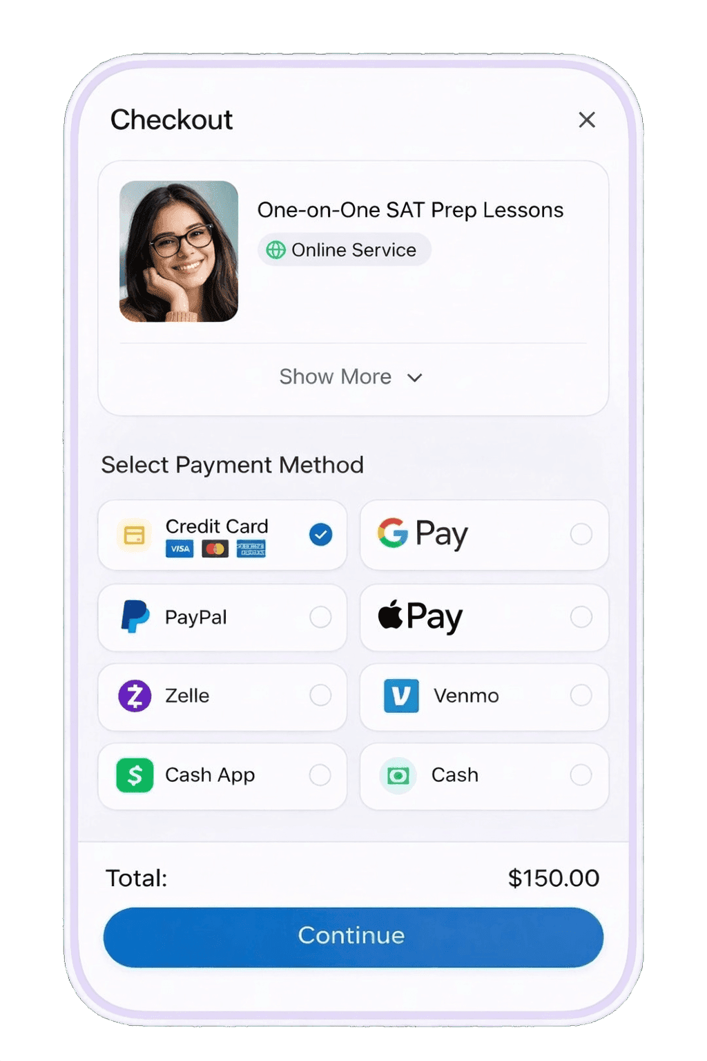 Bookme app screen - Get Paid on Time, Every Time