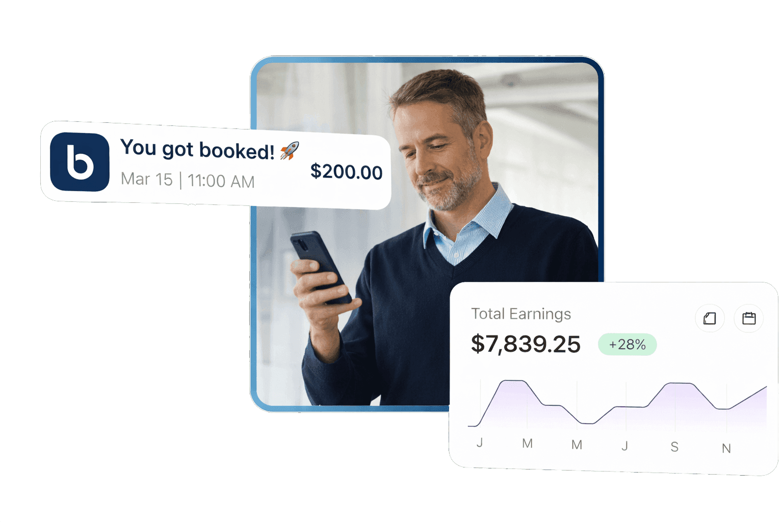 Bookme app booking notification and earnings dashboard for tutors