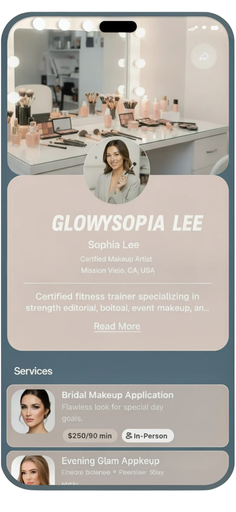 Bookme profile preview