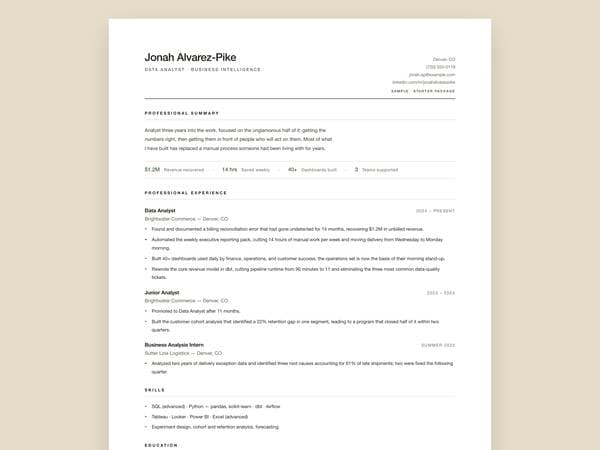 Resume Rewrite